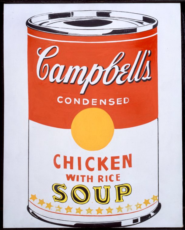 Andy Warhol. Campbell’s Soup Can (Chicken With Rice) 1962. Collezione Brant Foundation. © The Brant Foundation, Greenwich (CT), USA. © The Andy Warhol Foundation for the Visual Arts Inc. by SIAE 2013.